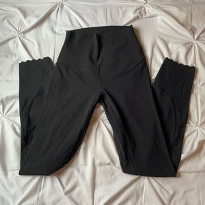 Lululemon s2 scalloped aline leggings 25”